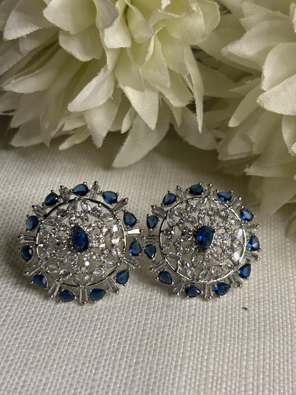 Indigo Bloom Studs