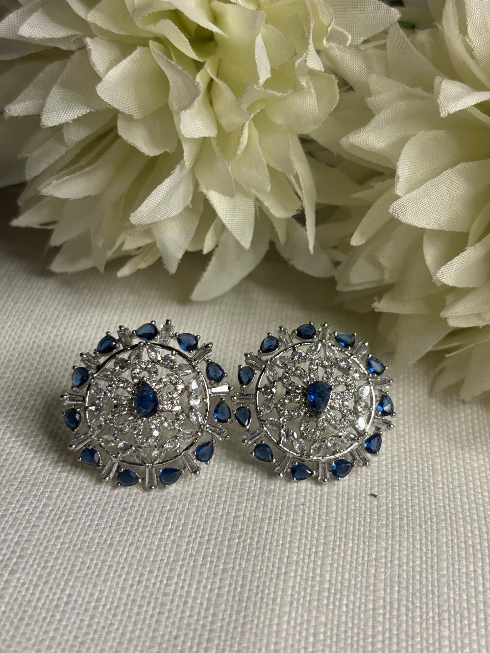 Indigo Bloom Studs